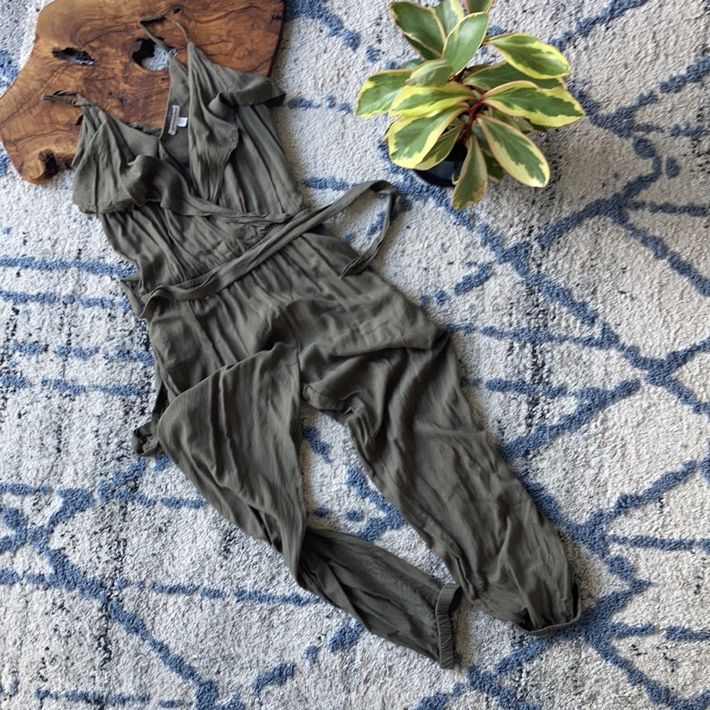 American Eagle Olive Green Jumpsuit